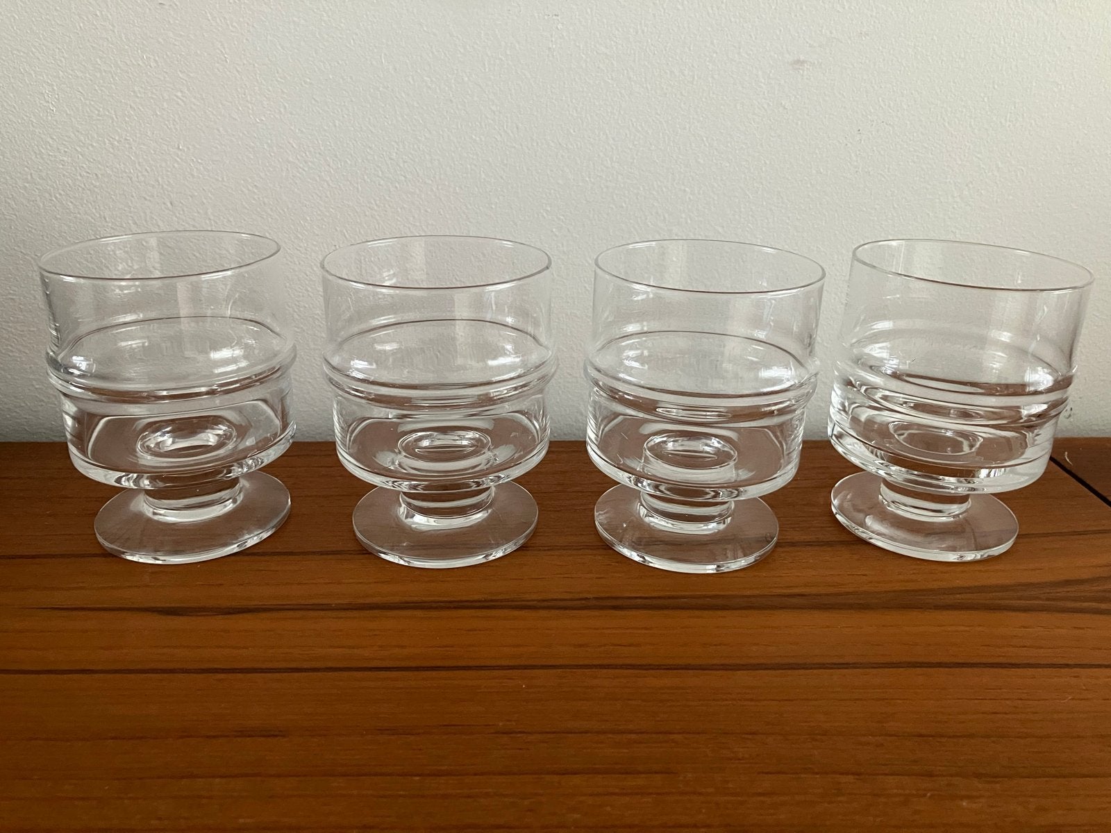 Set van 4 Timo Sarpaneva Iittala glazen Pisararengas, Ophalen of Verzenden