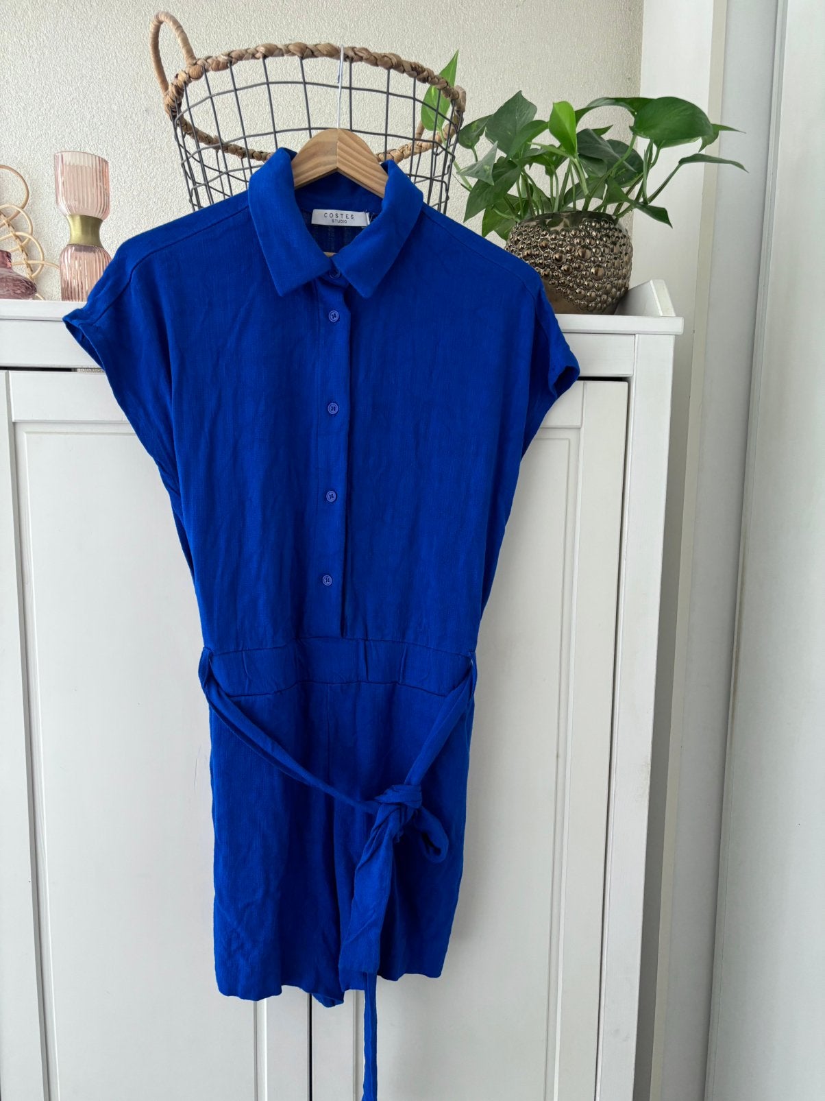 Costes playsuit maat S, Kleding | Dames, Jumpsuits, Ophalen of Verzenden, Zo goed als nieuw, Maat 36 (S), Blauw
