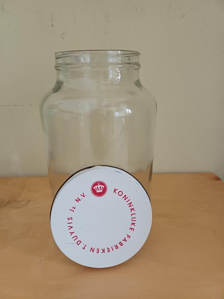 Duyvis glazen pot, Verzamelen, Ophalen of Verzenden, Zo goed als nieuw, Gebruiksvoorwerp