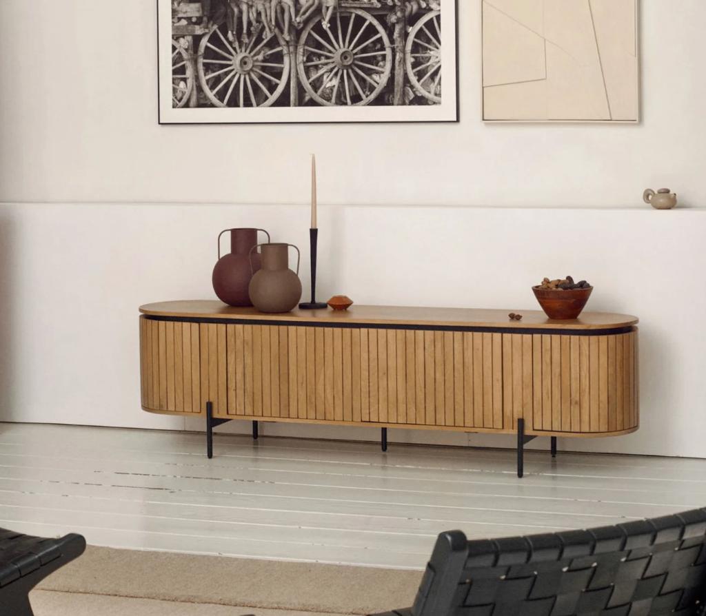 Kave Home Licia Tv-meubel - 4-deurs | Van €1099, nu, Kave Home, Kave Home, Nieuw, Ophalen of Verzenden