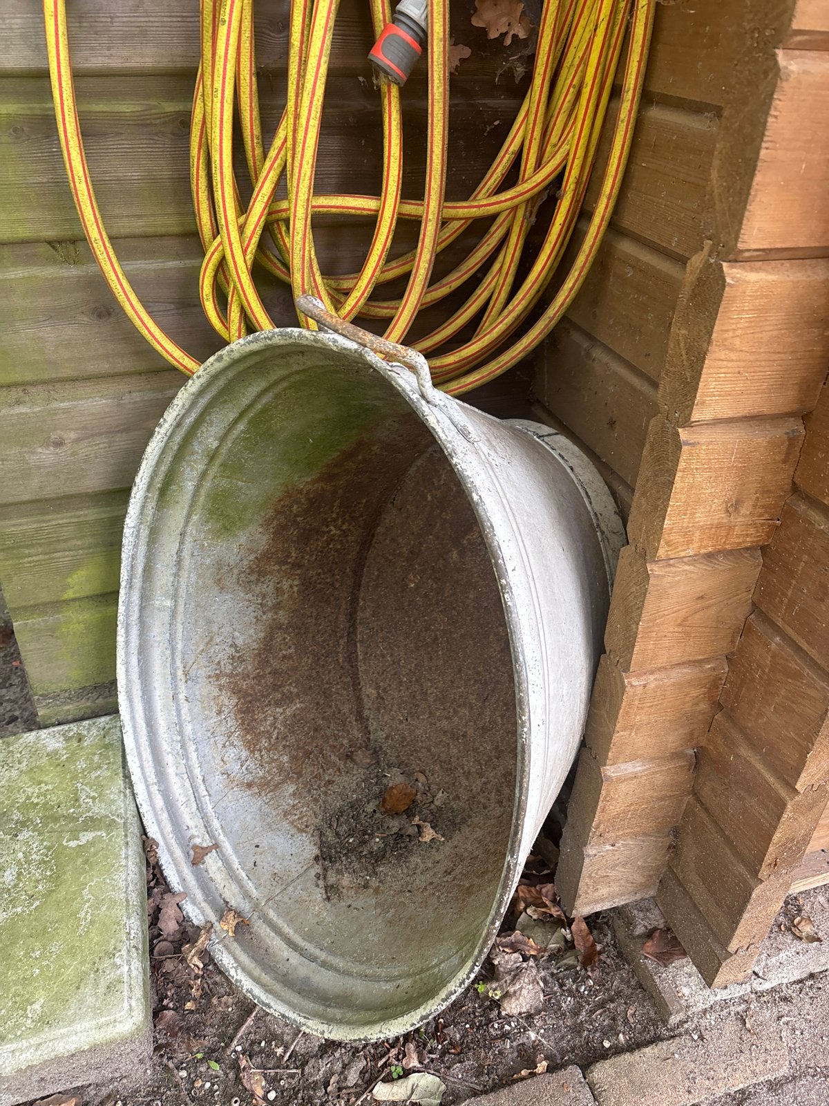 Oude zinken teil / badkuip, Tuin en Terras, Ophalen, Gebruikt