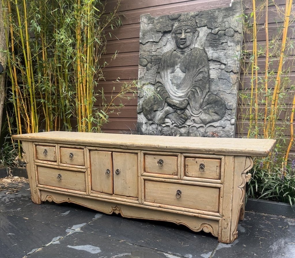 Chinees Dressoir Tv meubel Wabi-Sabi Japandi Chinese tv kast, Verburgt Vintage, 150 tot 200 cm, Ophalen of Verzenden, Schipluidenlaan 20 5035KJ Tilburg