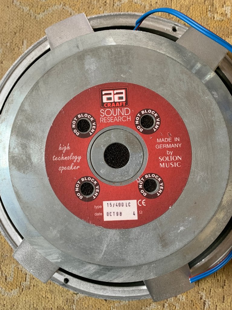 GEZOCHT  AA Craaft LC 15/400 LC   4 Ohm Woofer, of RUIL?, Ophalen of Verzenden, Zo goed als nieuw, Subwoofer, Overige merken