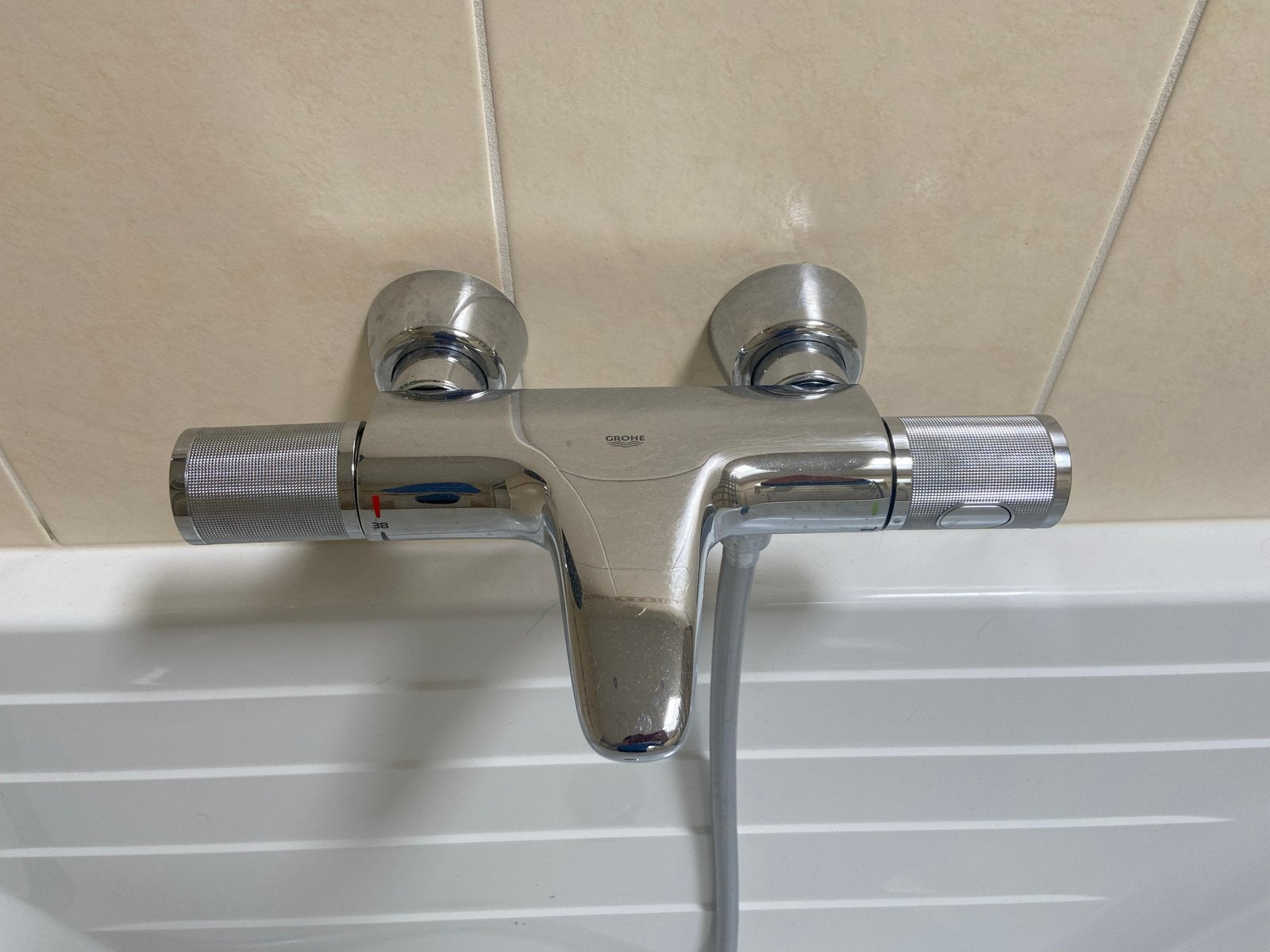 Grohe Precision Feel Thermostatische Badmengkraan&handdouche, Ophalen of Verzenden, Zo goed als nieuw, Chroom, Bad