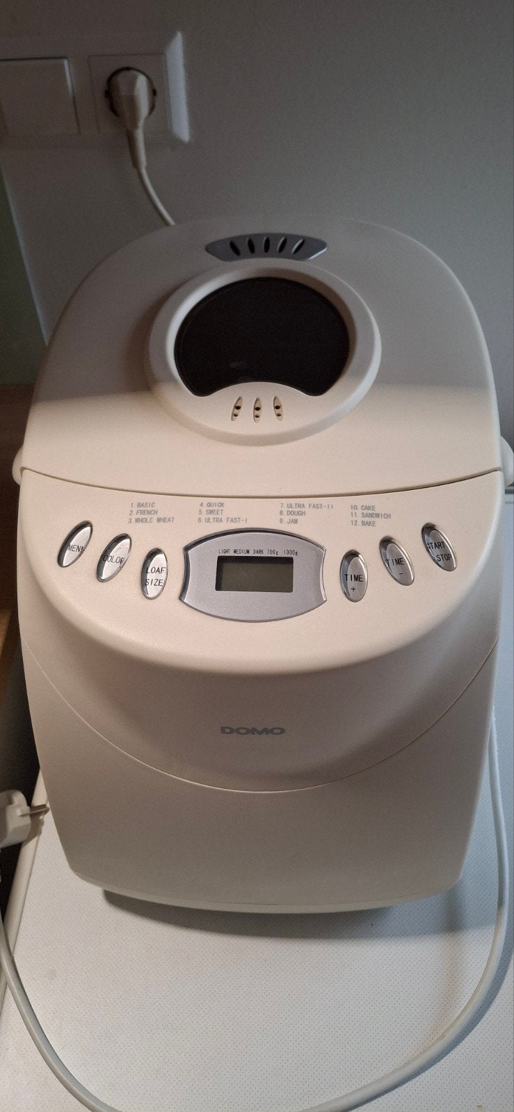 Domo Broodbakmachine - Vers brood in een handomdraai, Gebruikt, Kijkvenster, 800 tot 1200 gram deeg, Ophalen