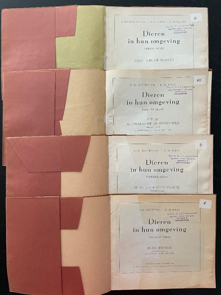 Oude schoolboekjes lezen en bij schoolplaten horende boekjes, Antiek en Kunst, Ophalen, Aardrijkskunde