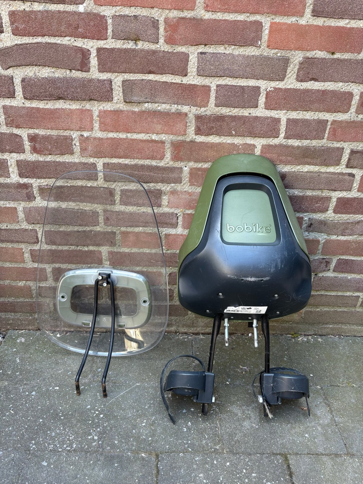 Bobike kinderzitje voor de fiets met windscherm, Ophalen, Voorzitje, 0 t/m 13 kg, Gebruikt