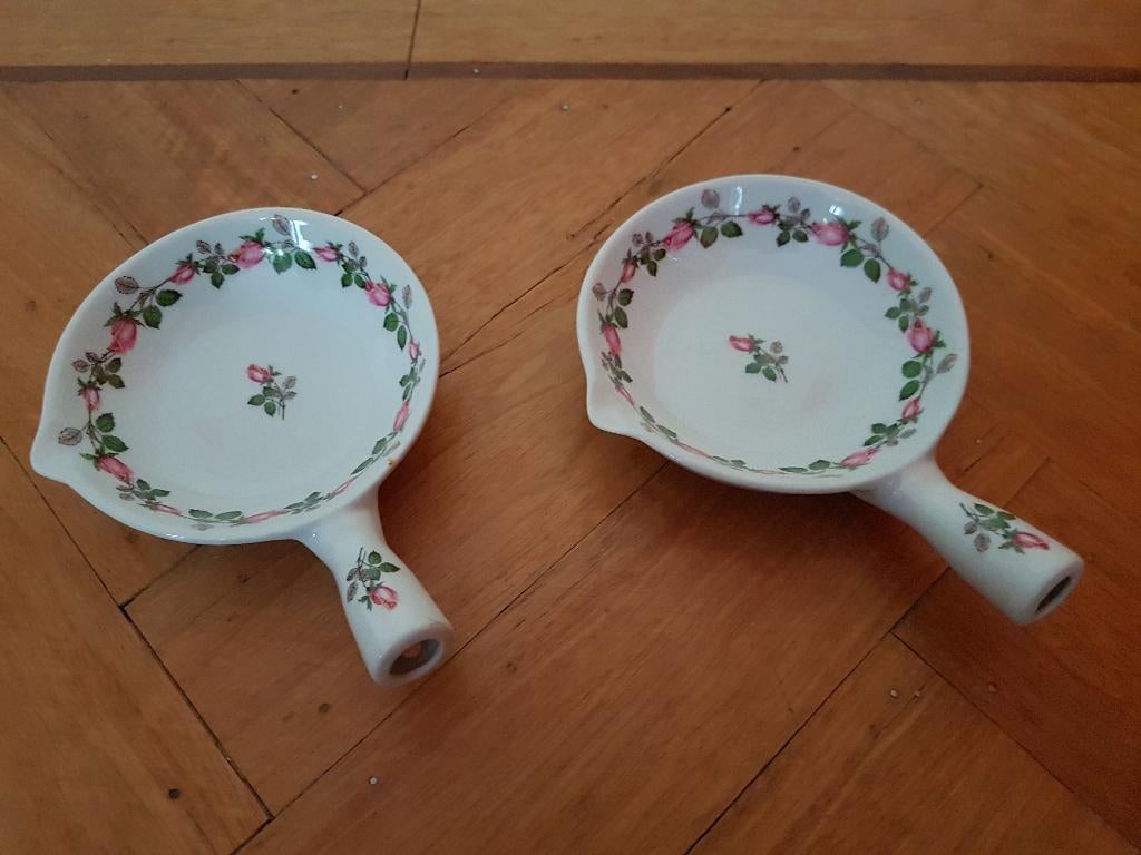Apilco Porcelaine á Feu France Rozen sausschaal set van 2, Ophalen of Verzenden