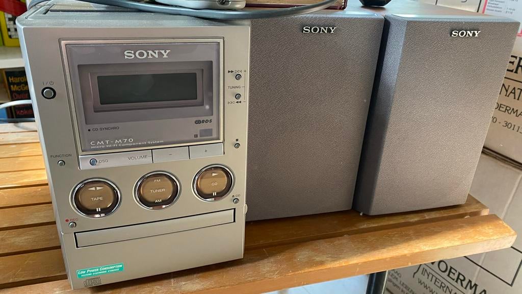 Sony CMT-M70 Micro Hi-Fi Component System met speakers, Ophalen, Cassettedeck, Zo goed als nieuw, Microset