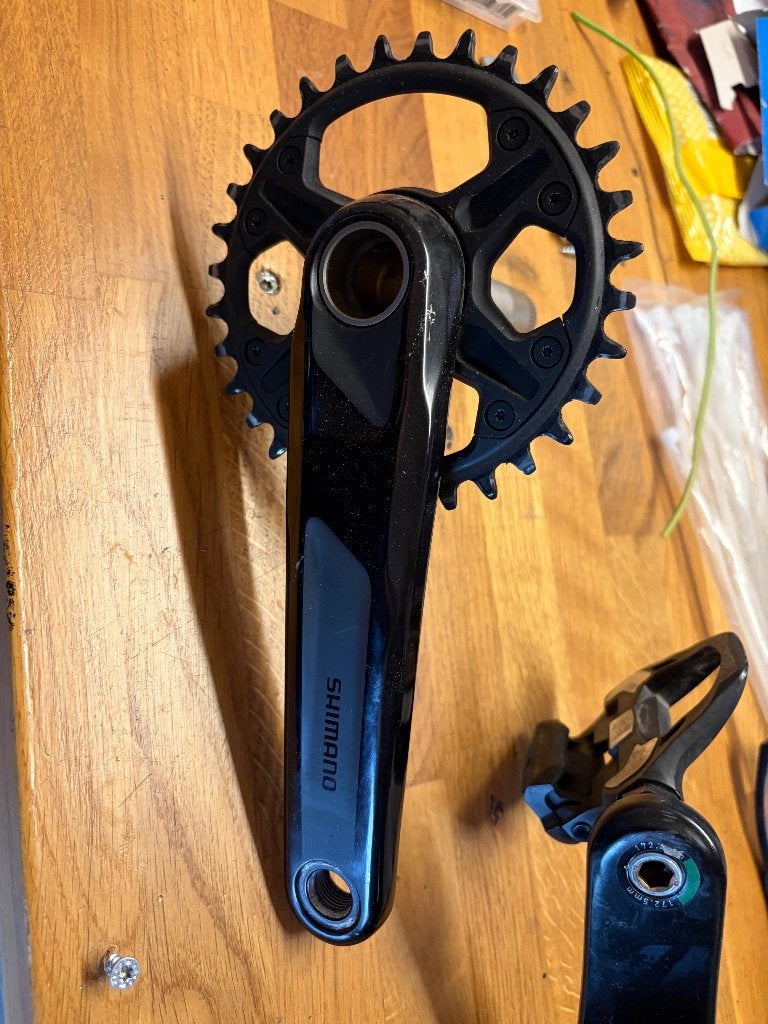 Shimano Deore Crankstel, Fietsen en Brommers, Fietsonderdelen, Zo goed als nieuw, Crankstel of Pedalen, Aluminium, Mountainbike