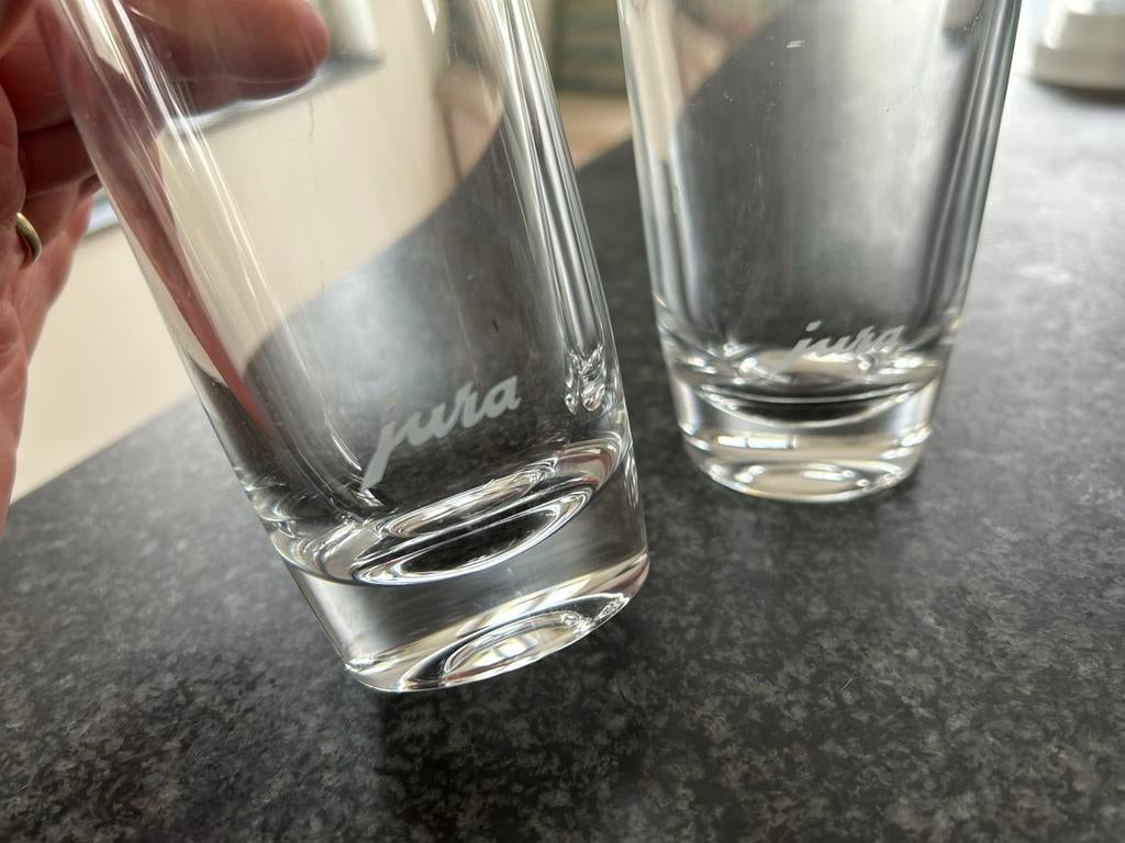Jura koffieglazen - set van 2, Ophalen, Zo goed als nieuw, Overige merken, Glas