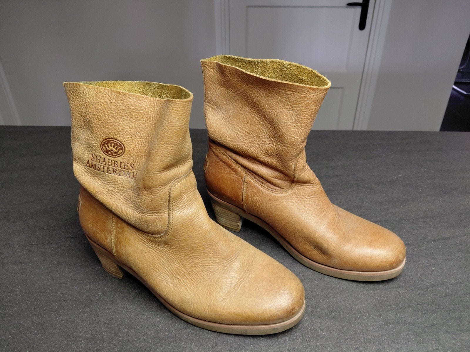 SHABBIES, enkellaarsjes, bruin,leverkleur , 40, Shabbies, Bruin, Lage of Enkellaarzen, Ophalen of Verzenden
