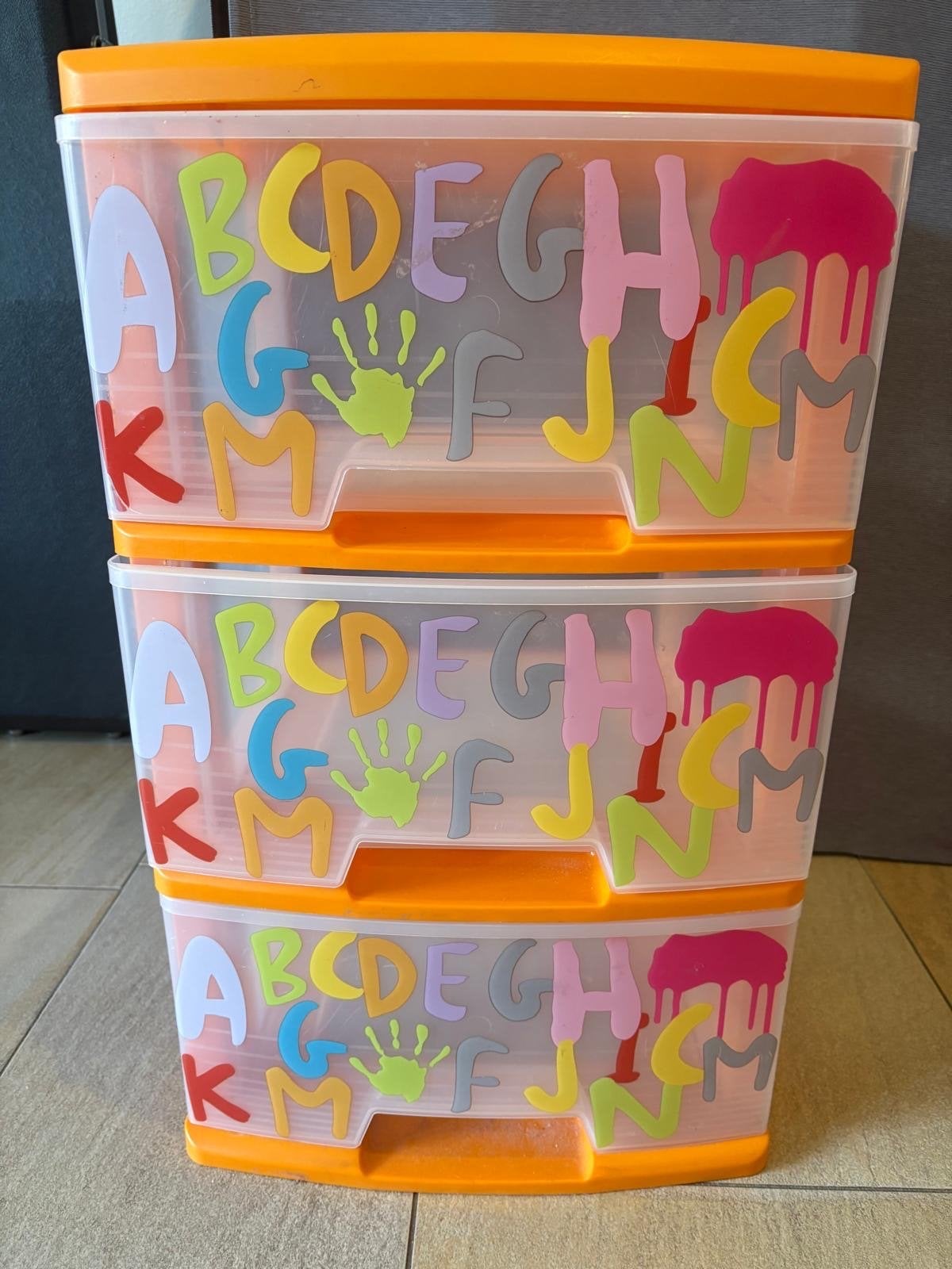 Curver Opbergkastje met 3 lades - ABC thema - 60x37x37 cm, Kinderen en Baby's, Ophalen, Gebruikt, Kast