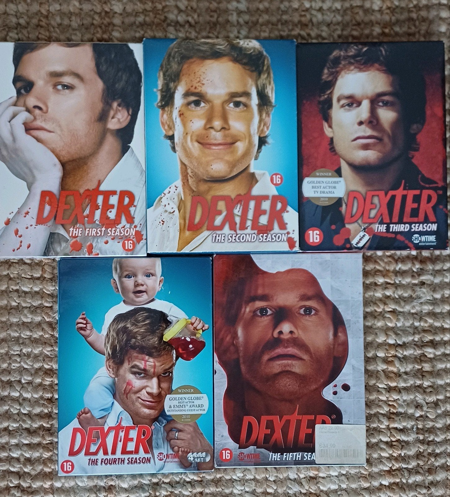 Dexter seizoen 1 tot 5, Cd's en Dvd's, Dvd's | Tv en Series, Vanaf 12 jaar, Ophalen of Verzenden, Gebruikt