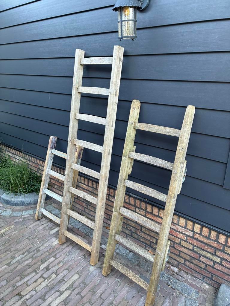 Vintage Decoratie trap ladder  landelijke trap houten trap, Doe-het-zelf en Verbouw, Ladders en Trappen, Ophalen of Verzenden