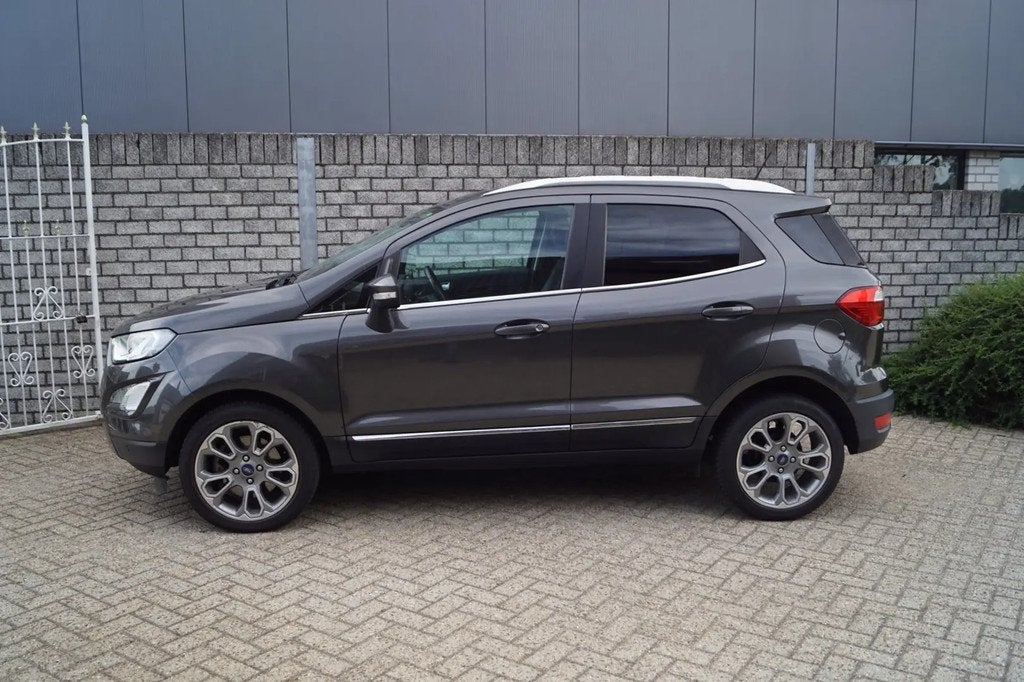 Ford EcoSport 1.0 EcoBoost Titanium Autom Half € 14.950,00, 125 pk, Gebruikt, Ecosport, Leder en Stof