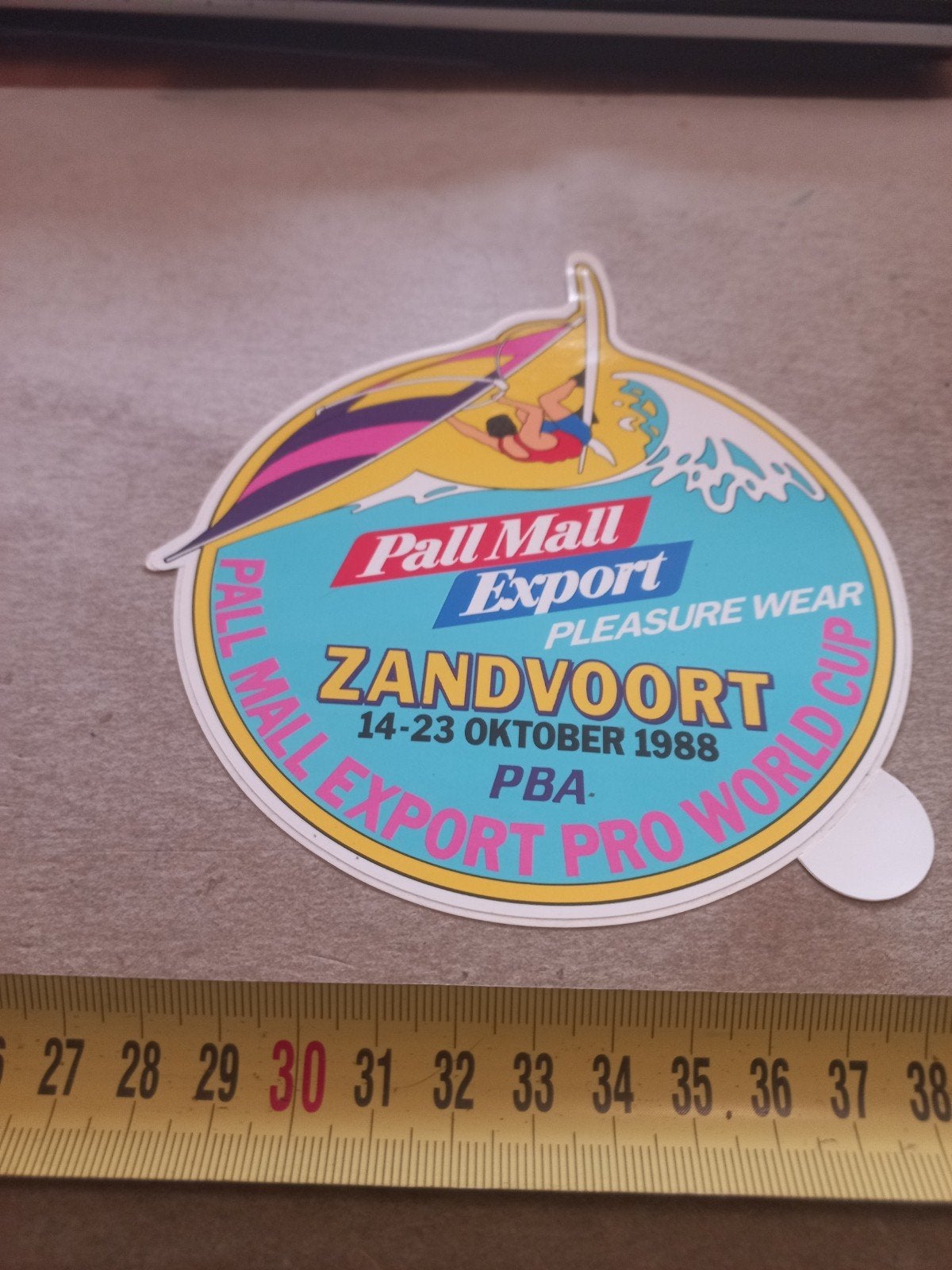 Vintage Pall Mall Export Zandvoort World Cup Sticker 1988, Ophalen of Verzenden, Gebruikt, Sport