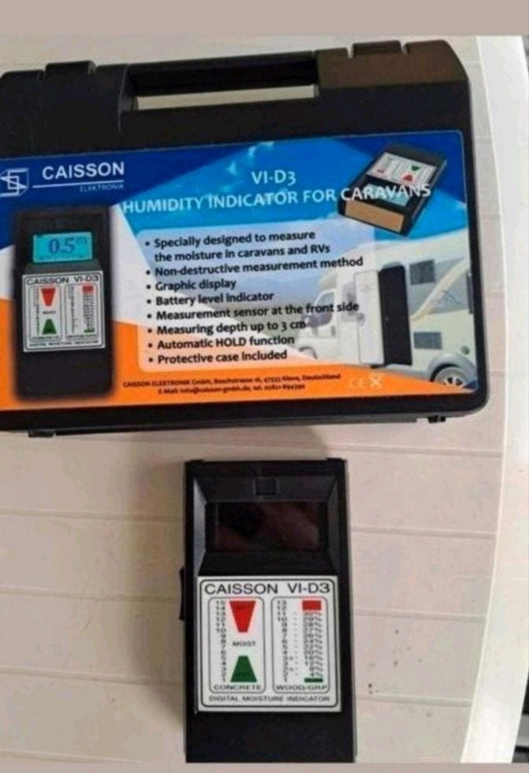 Caisson VI-D3 vochtmeter te huur voor caravan/camper, Ophalen