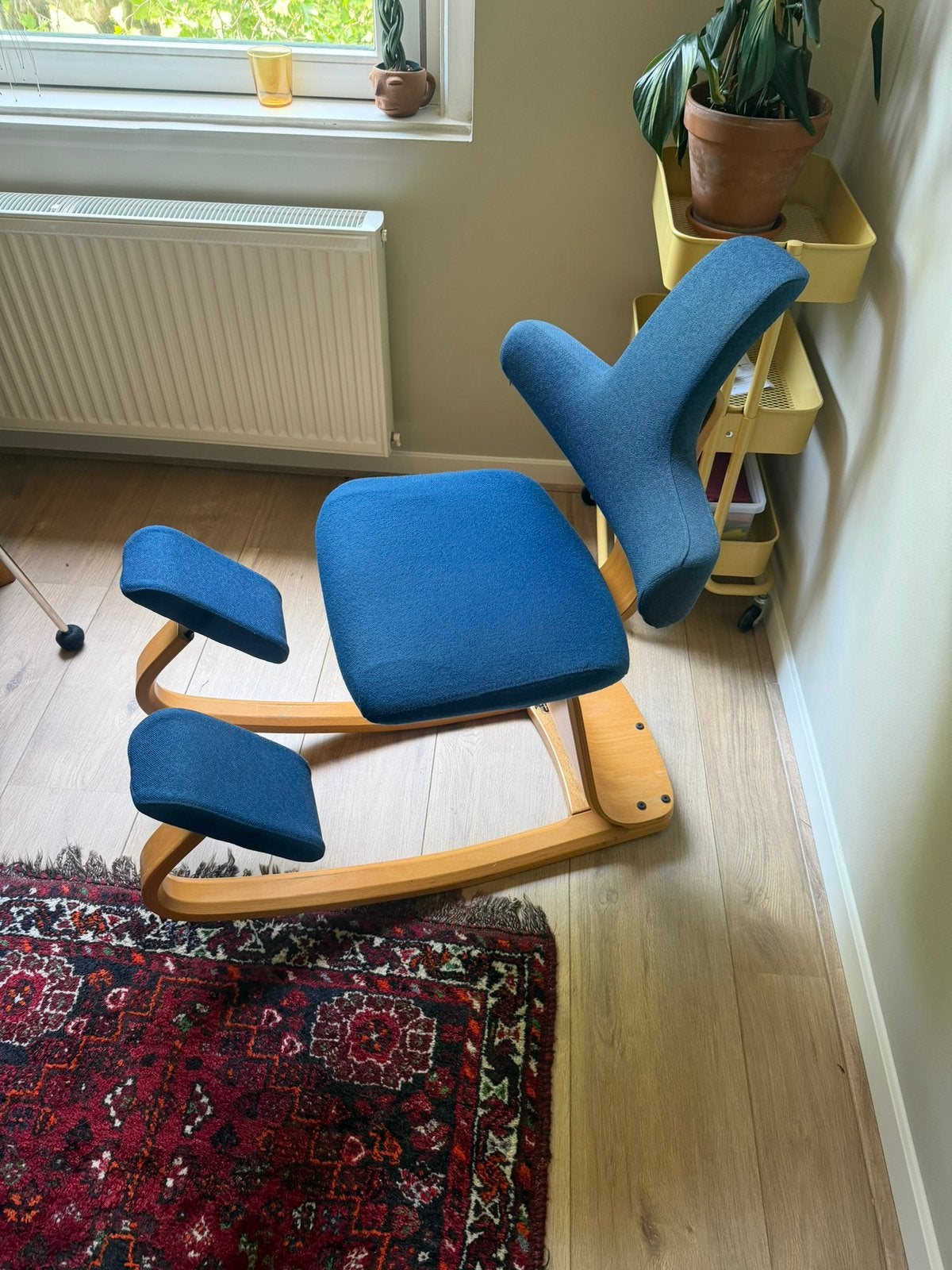 Stokke/Varier Kniestoel Ergonomisch, Ophalen, Gebruikt, Blauw, Bureaustoel