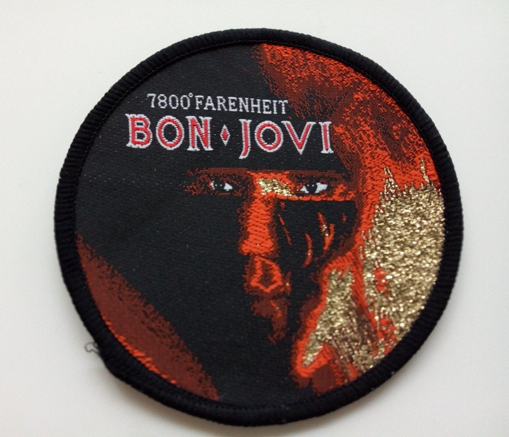 Bon Jovi prachtige vintage 1986 7800 Farenheit patch 30, Verzenden, Nieuw, Kleding