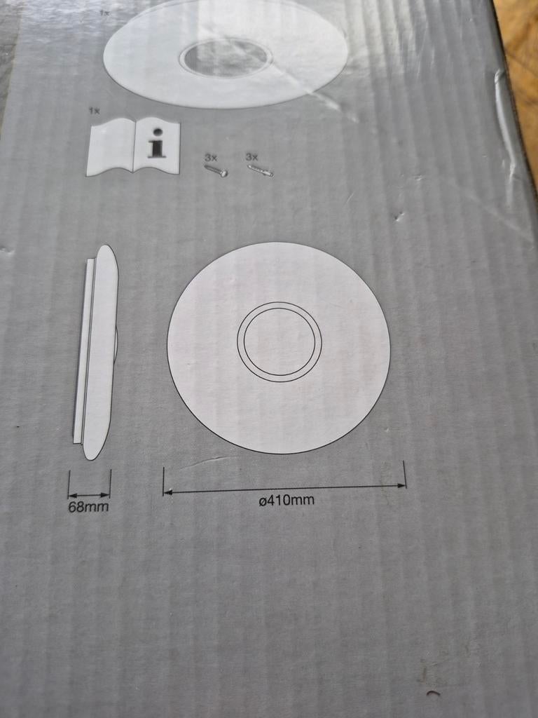 Nieuwe Smart Badkamerlamp Rond 41cm - App Bedienbaar, Ophalen of Verzenden, Nieuw, Metaal, Modern, Smart Home