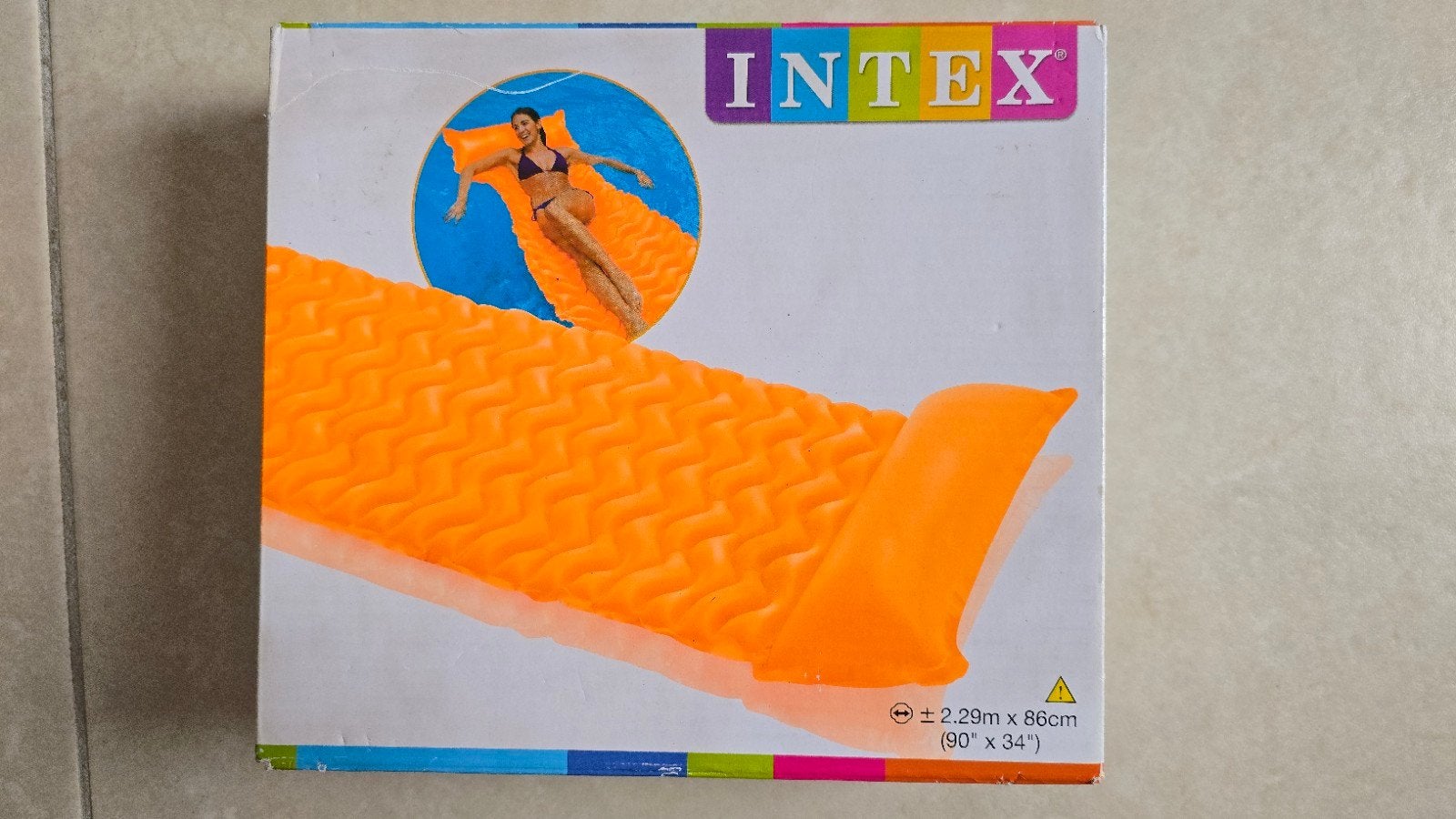 Intex Tote 'n Float Luchtbed Oranje - Nieuw in doos, Ophalen
