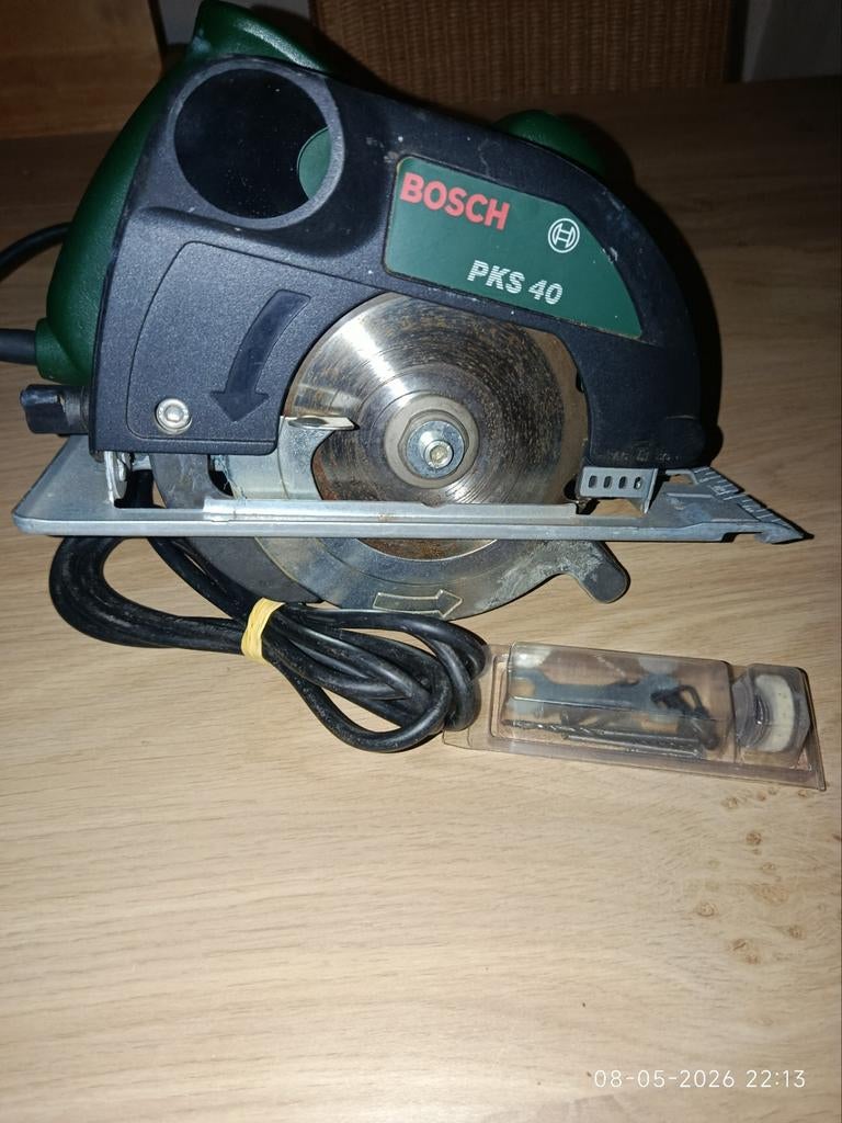 Bosch PKS 40 Handcirkelzaag - Compact en Krachtig, Gebruikt, Cirkelzaag, 600 tot 1200 watt, Ophalen of Verzenden