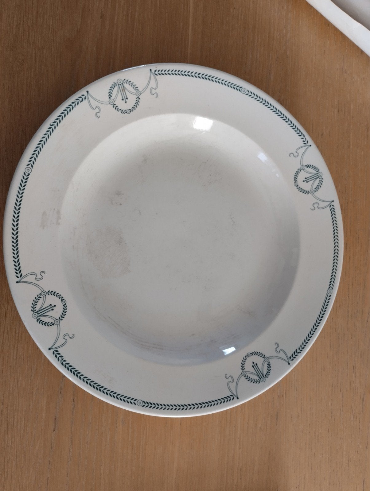 Antieke  Petrus Regout  Schaal -bord Blauw Decor, Ophalen of Verzenden