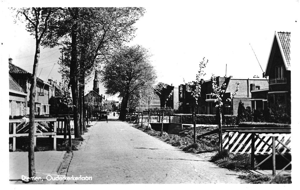 700864 Diemen NH 1944 Ouderkerkerlaan Postzegel Afgeweekt, Ophalen of Verzenden, 1940 tot 1960, Gelopen, Noord-Holland