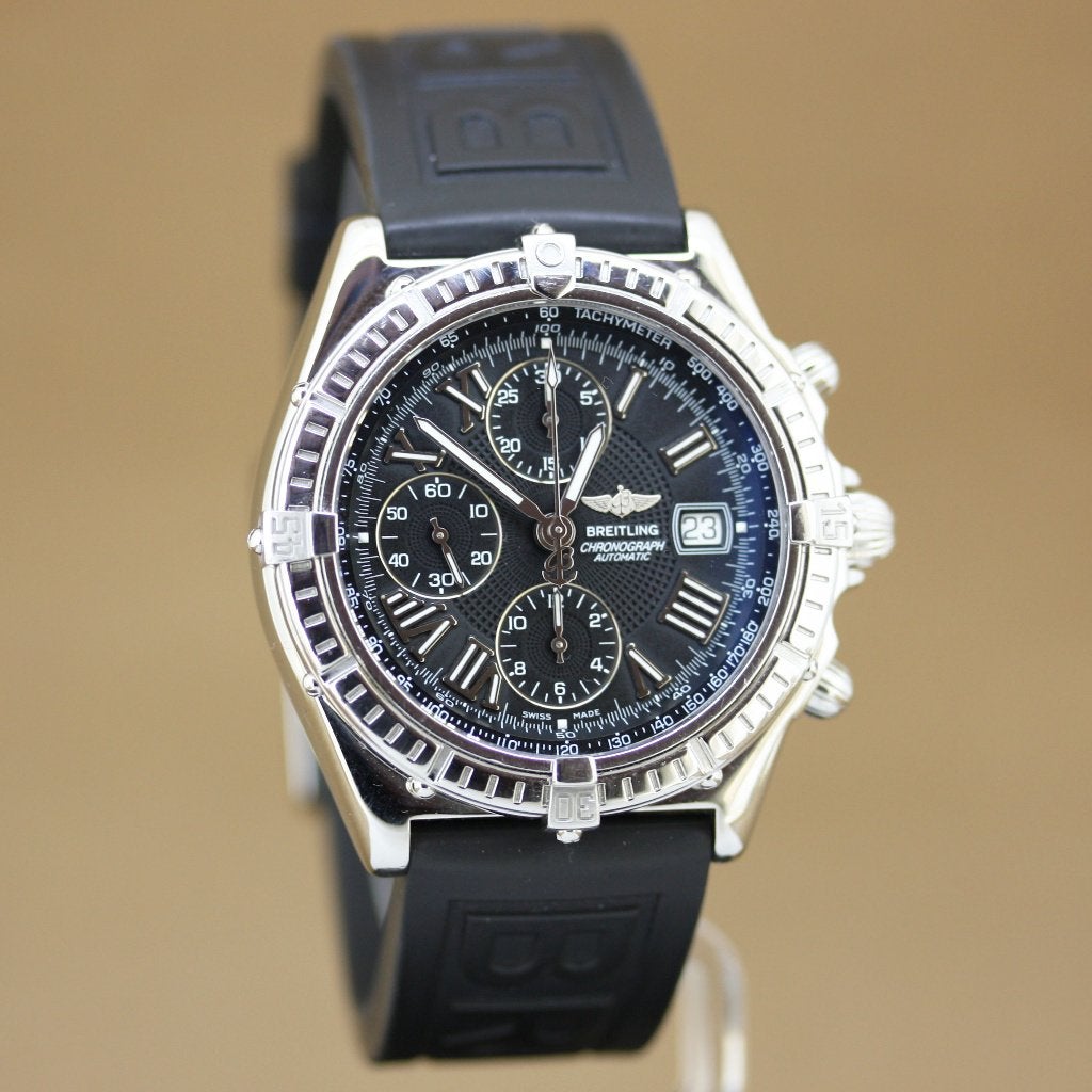 Breitling Crosswind Black A13055 Steel, Staal, Breitling, Polshorloge, Ophalen of Verzenden