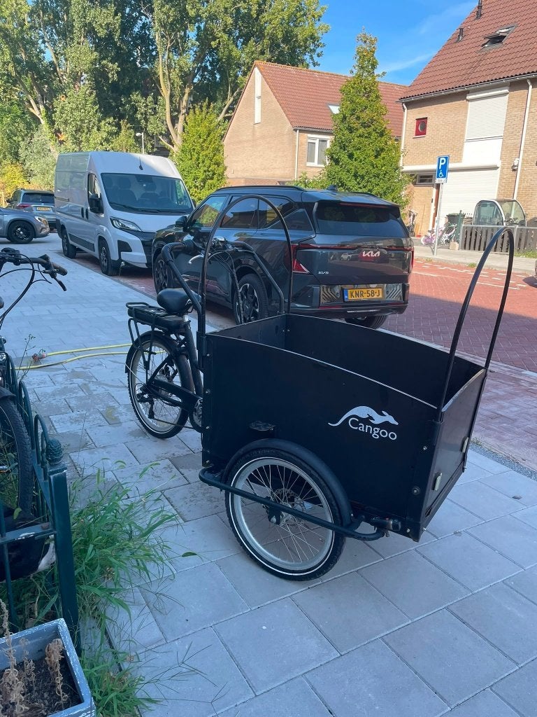 Cangoo electrische bakfiets, 4 kinderen of meer, Huif, Zo goed als nieuw, Ophalen