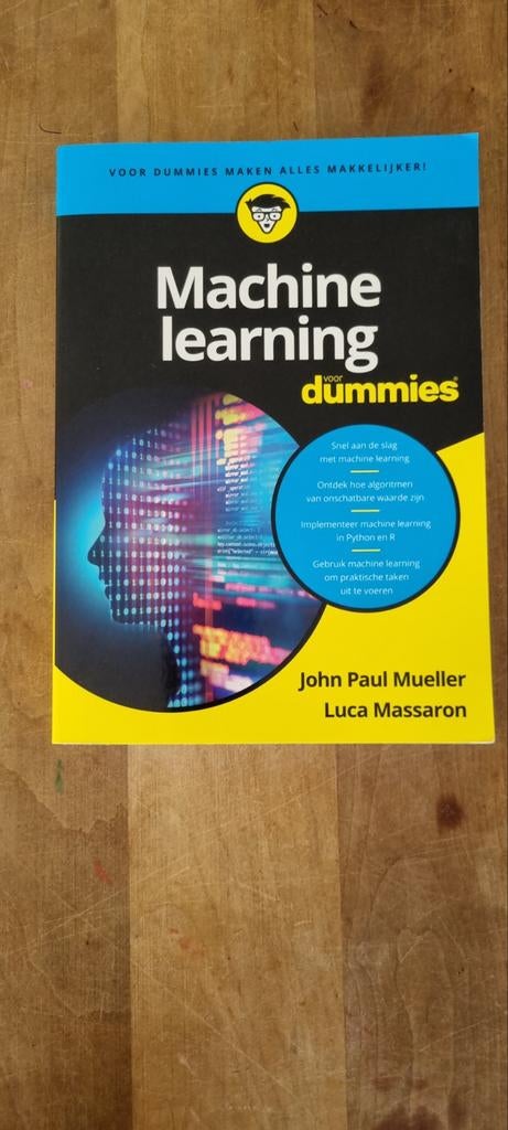 Machine Learning voor Dummies - John Paul Mueller, Boeken, Informatica en Computer, Zo goed als nieuw, Programmeertaal of Theorie