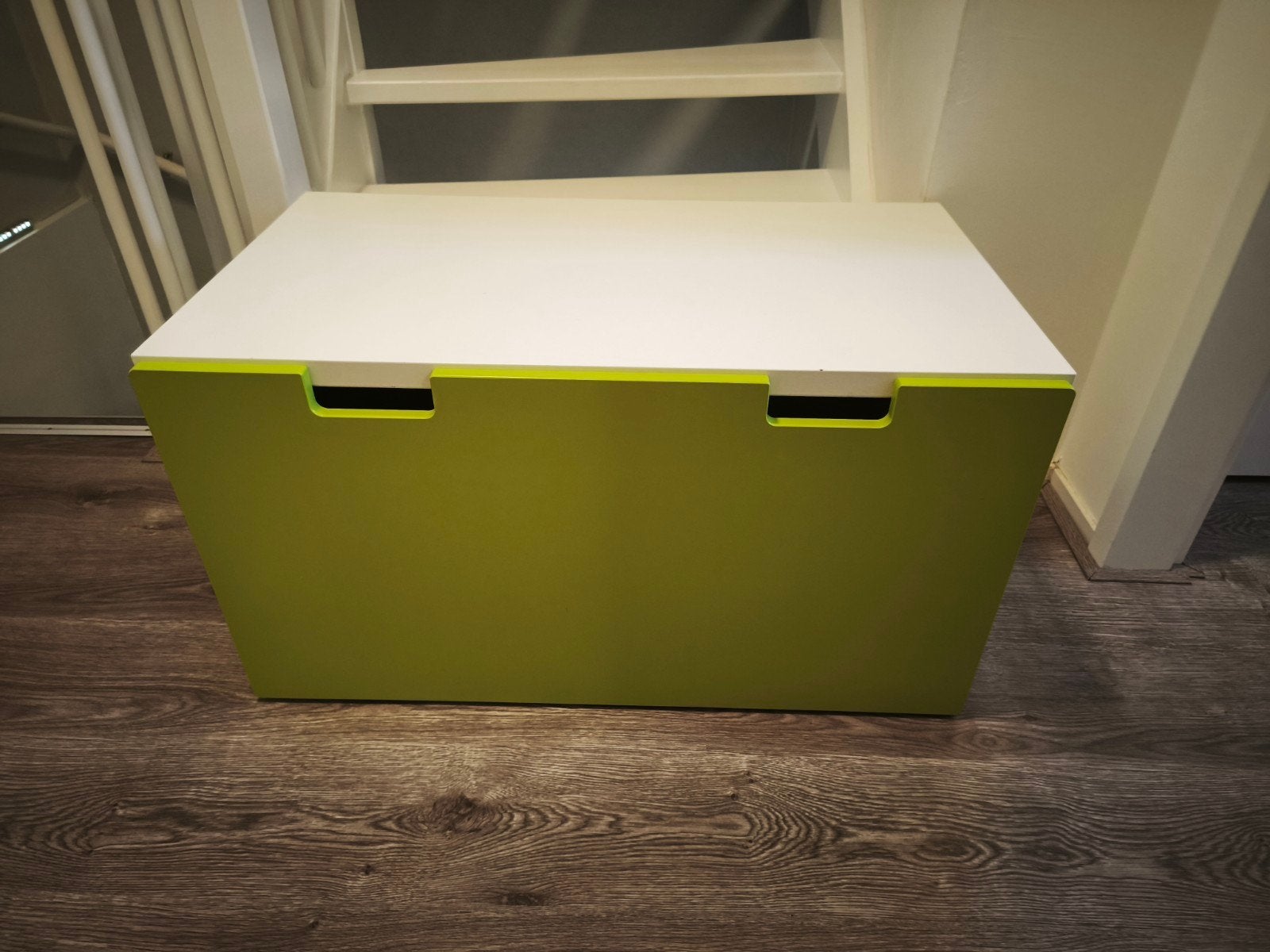 Ikea smastad lade, speelgoedkist en extra tafeltje, bankje, Ophalen, Gebruikt