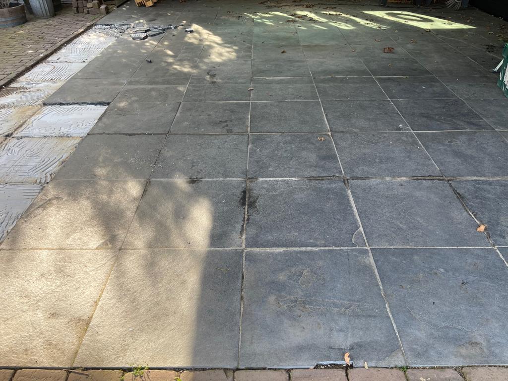 Natuursteen tuintegels 60x60, Tuin en Terras, Tegels en Klinkers, Ophalen, Gebruikt, Terrastegels, Natuursteen