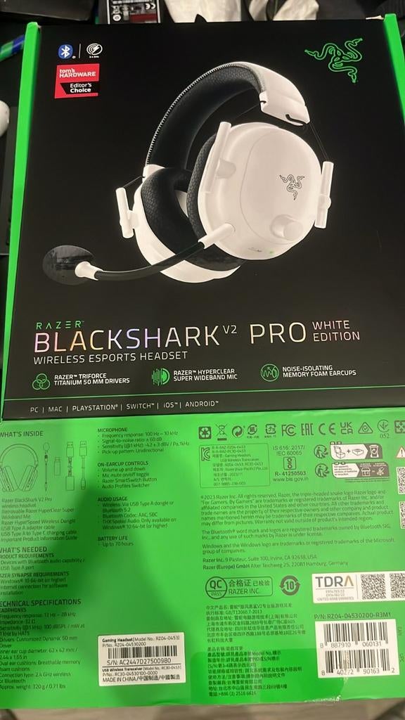 RAZER BlackShark V2 Pro (2023), Computers en Software, Headsets, Ophalen, Zo goed als nieuw, Draadloos, Razer