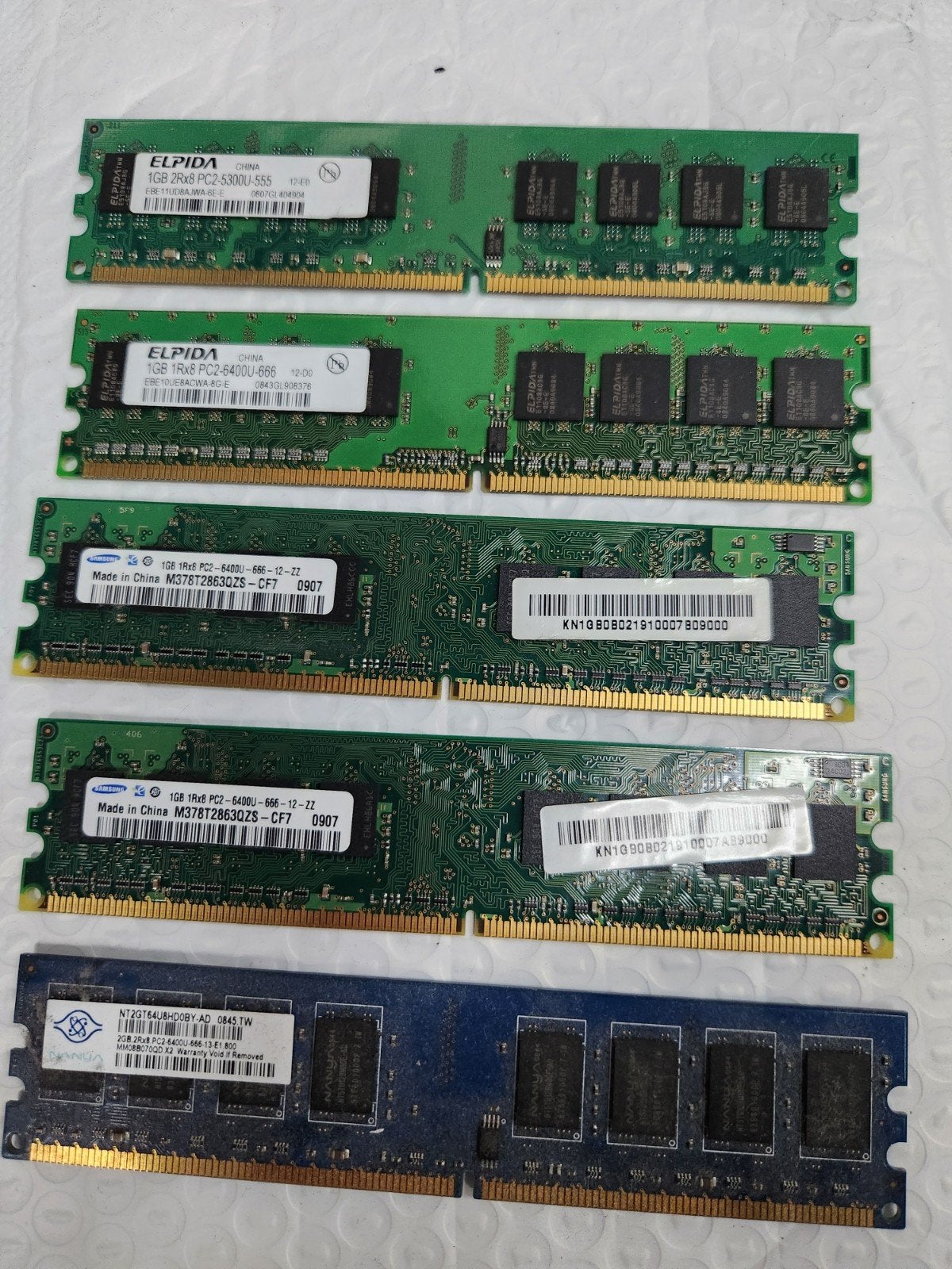 Diverse DDR2 en DDR3 RAM Geheugenmodules - Gebruikt, Computers en Software, Server, Ophalen of Verzenden, DDR2, Gebruikt