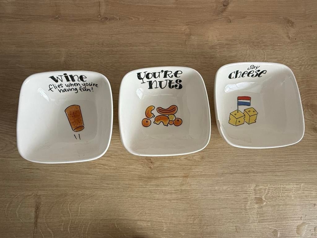 Blond Amsterdam schaaltjes | 3 stuks, Huis en Inrichting, Keuken | Servies, Ophalen of Verzenden, Zo goed als nieuw, Aardewerk