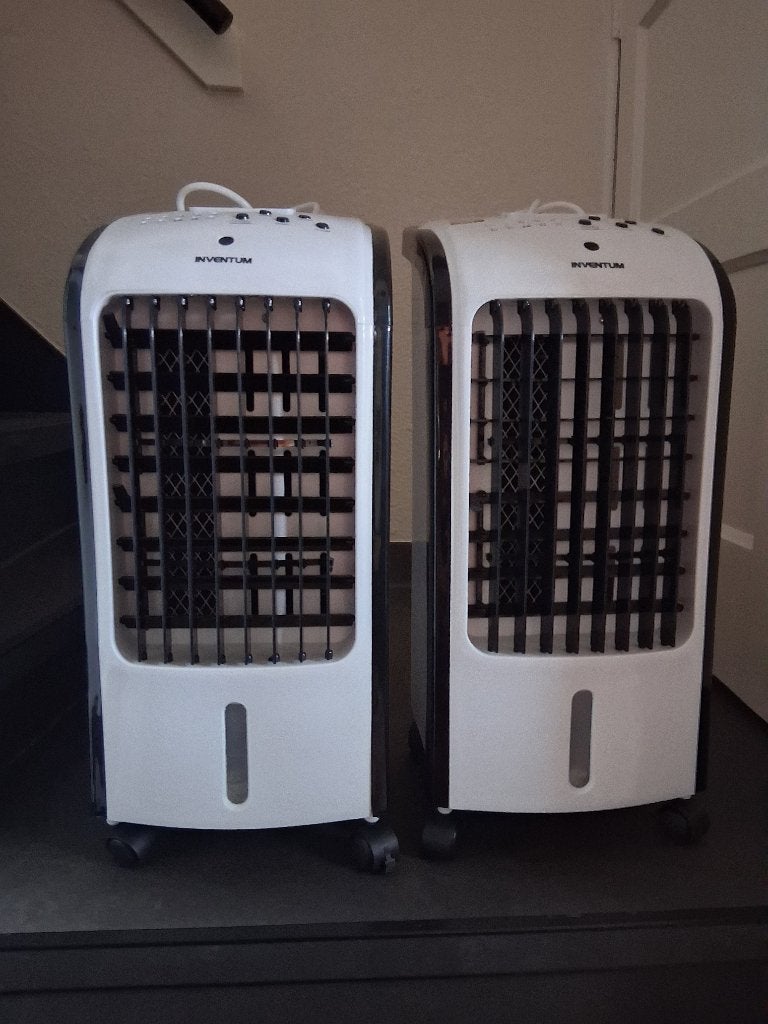 Luchtkoeler airco 2 stuks, Ophalen, Minder dan 60 m³, 3 snelheden of meer, Zo goed als nieuw