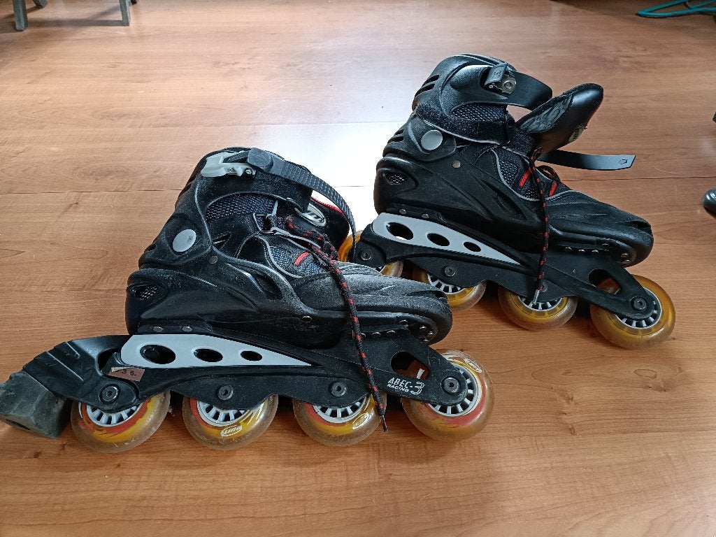 Skeelers plus bescherming, Sport en Fitness, Skeelers, Ophalen, Zo goed als nieuw