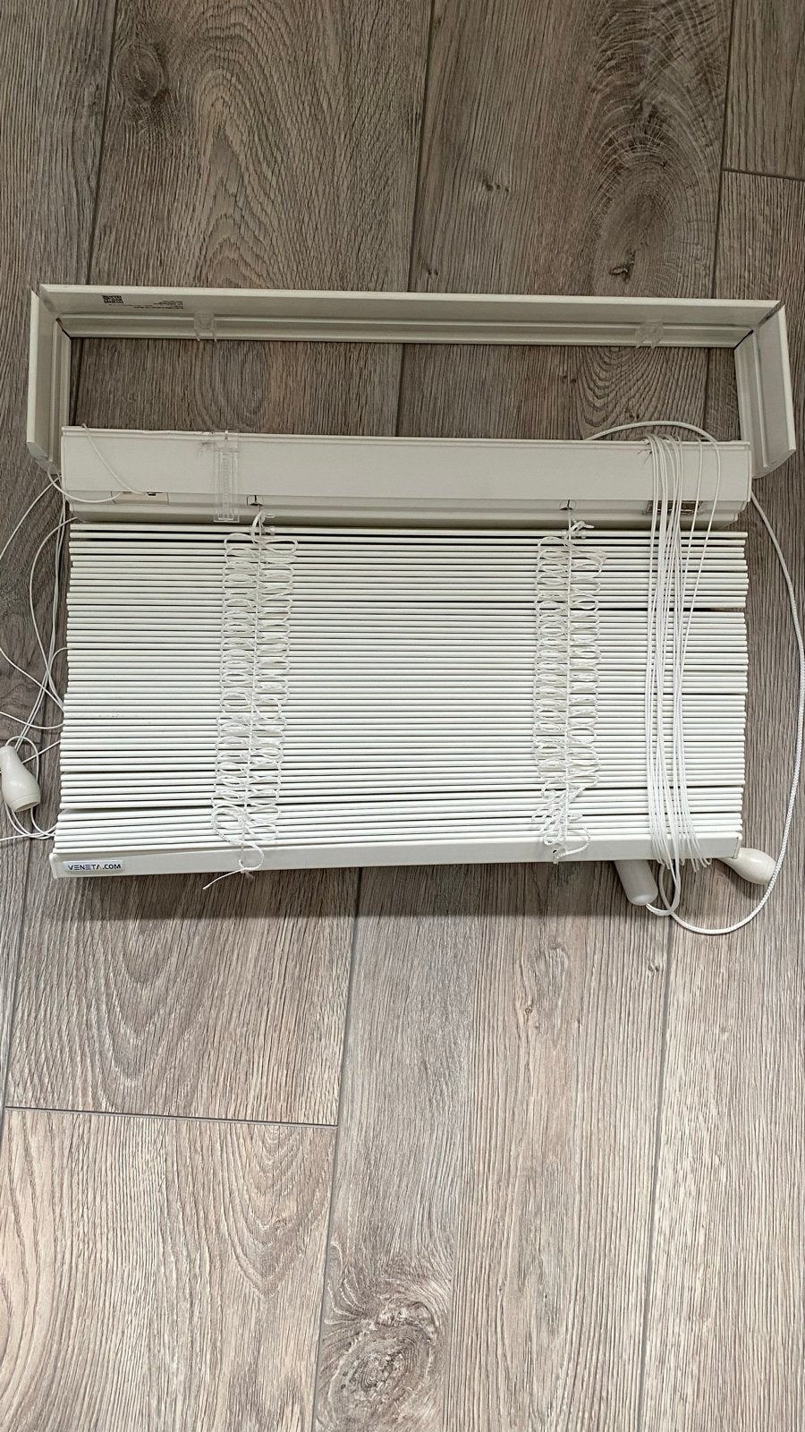 Witte jaloezieën van kunststof - 38x220cm, Jaloezie, Wit, Nieuw, Ophalen of Verzenden
