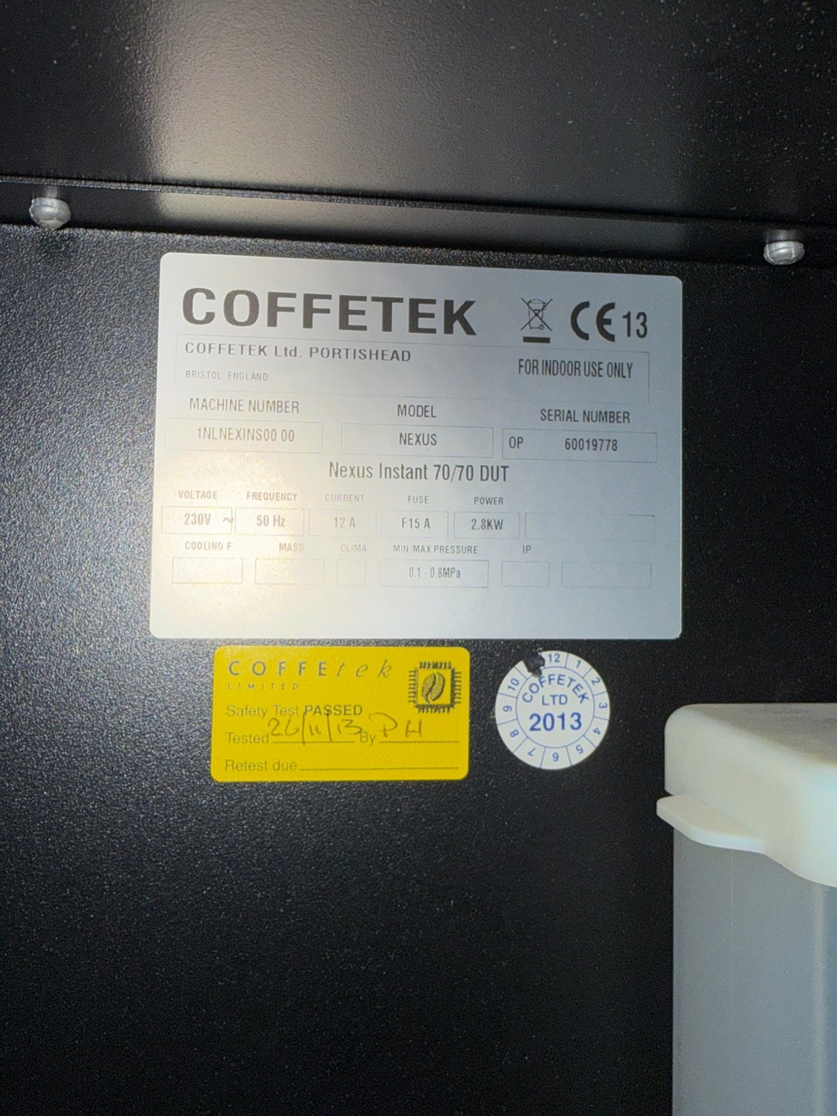 Coffetek Nexus Instant 70/70 warme drankenautomaat / koffie, Ophalen, Zo goed als nieuw, Overige modellen
