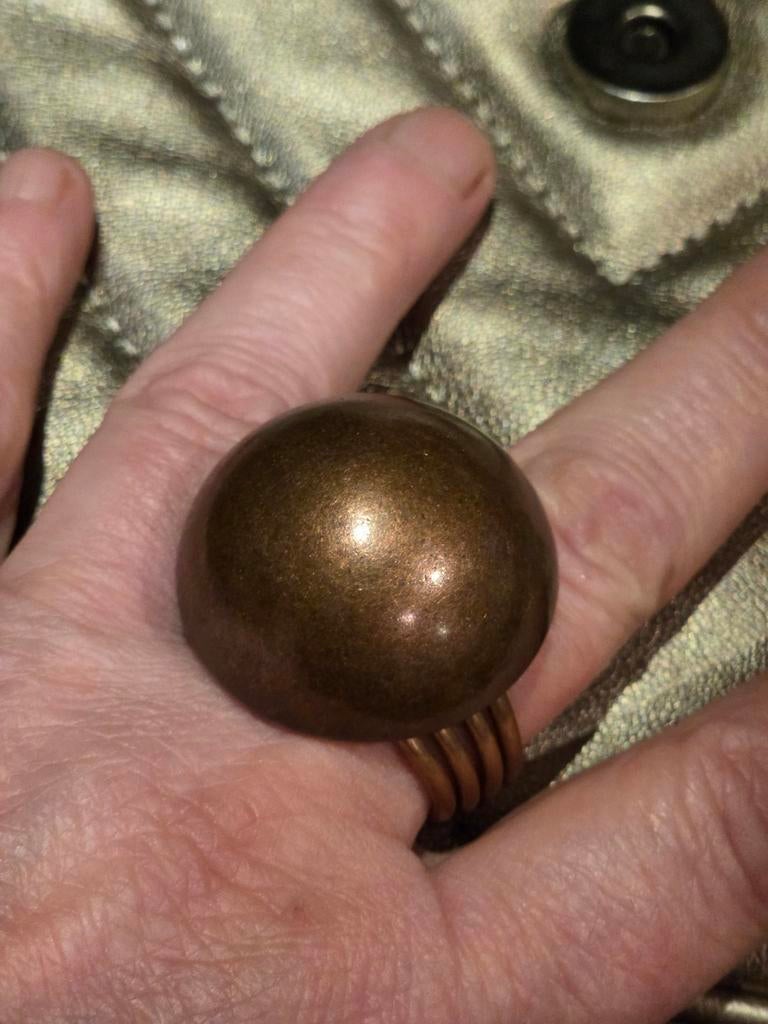 Handgemaakte Ring Maat 20, Overige materialen, Nieuw, Ophalen of Verzenden, Dame of Heer