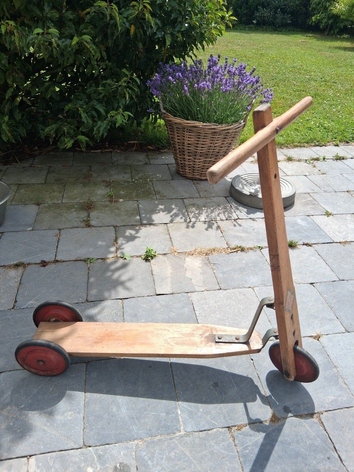 Vintage ouderwetse autoped hadee, Ophalen of Verzenden, Gebruikt, Rij- of Hobbelspeelgoed