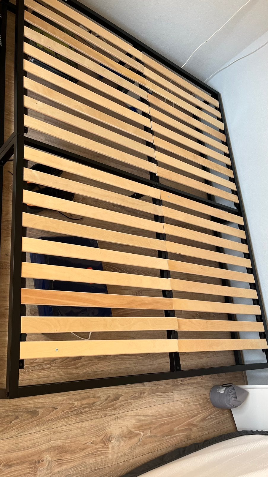 2 persoons bed frame + lattenbodem 160x200 Emma, Ophalen, Tweepersoons, Zo goed als nieuw, Bedbodem
