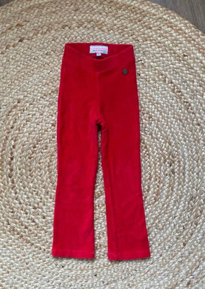 Flared rib broek Vingino maat 92, Ophalen of Verzenden, Zo goed als nieuw, Meisje, Broek