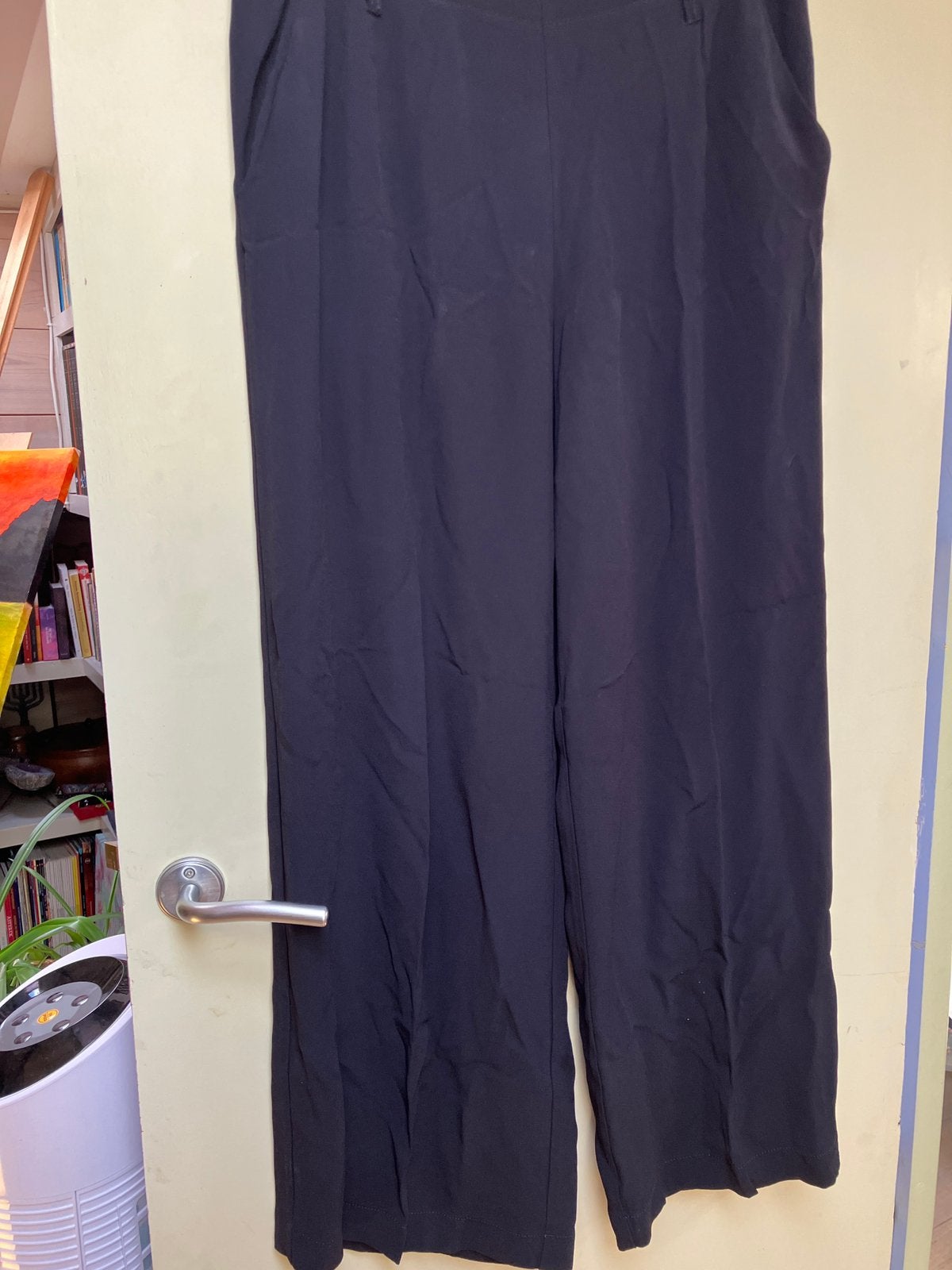Prachtige soepvallende broek van Summum mt 40zwart, Ophalen of Verzenden, Zo goed als nieuw, Maat 38/40 (M), Lang