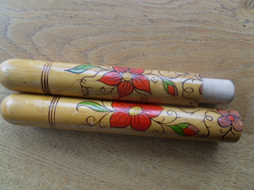 Vintage houten breinaaldenkoker, Ophalen of Verzenden, Gebruikt, Breien, Naald