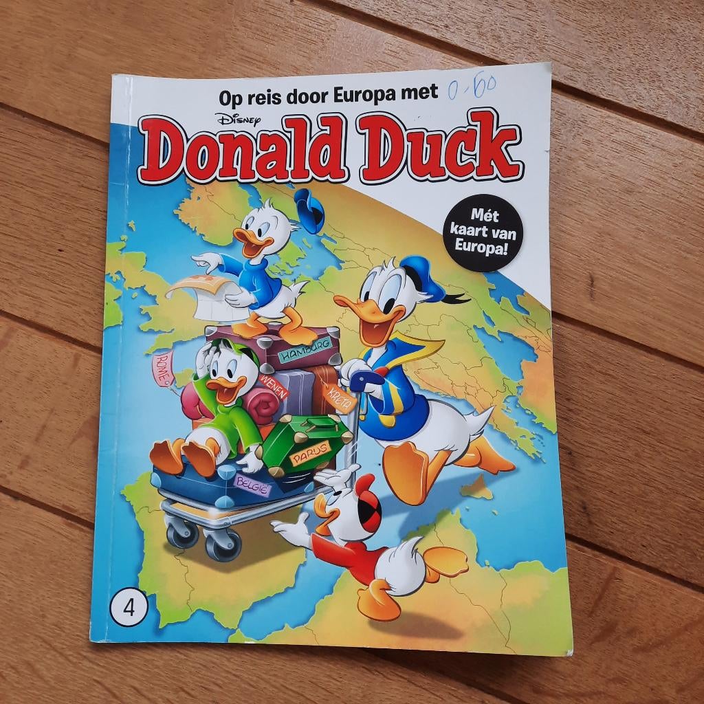 Op reis door Europa met Donald Duck - deel 4 -, Boeken, Meerdere stripboeken, Ophalen of Verzenden, Gelezen, Donald Duck