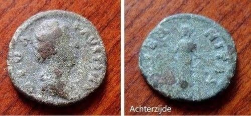 Bronzen Romeinse munt, Keizerin diva Faustina, 148-152, Verzenden, Italië, Losse munt