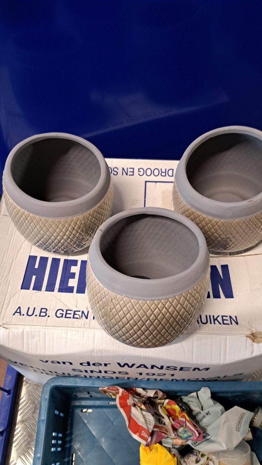 bloempotten set van 3., Ophalen, Overige vormen, Aardewerk, Minder dan 40 cm
